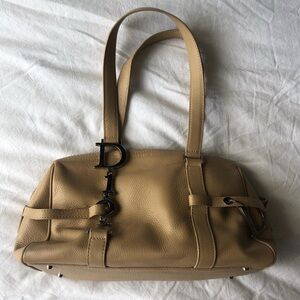 Dior Beige Leather Shoulder Bag